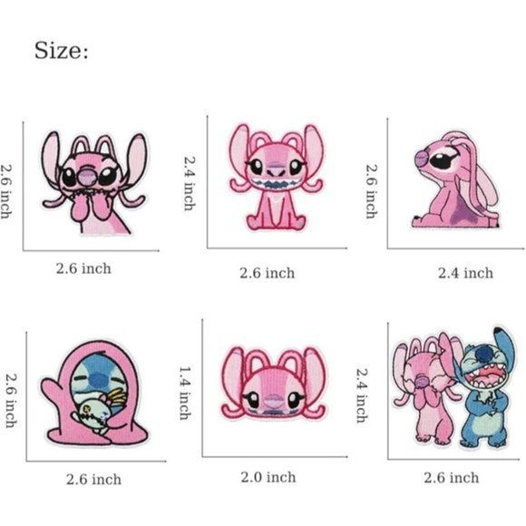 16 Pieces Stitch Iron on Anime Embroidered‎ Applique Patches - Picture 3 of 6